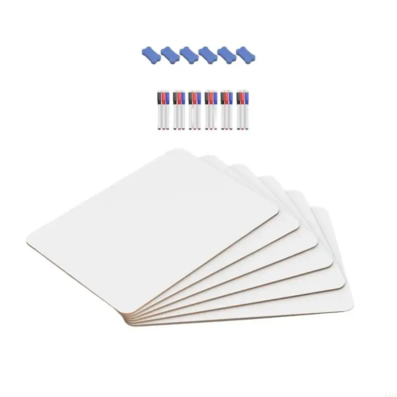2025 New 1/3/6 Pcs Double Sided Whiteboard Message Board Small White Boards Writing Board