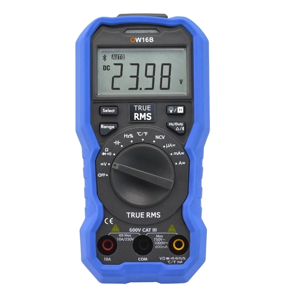 Smart Digital Multimeter OW16B True RMS NCV Diode Test DC AC Voltmeter Ammeter Temperature Capacitance Resistance Measure