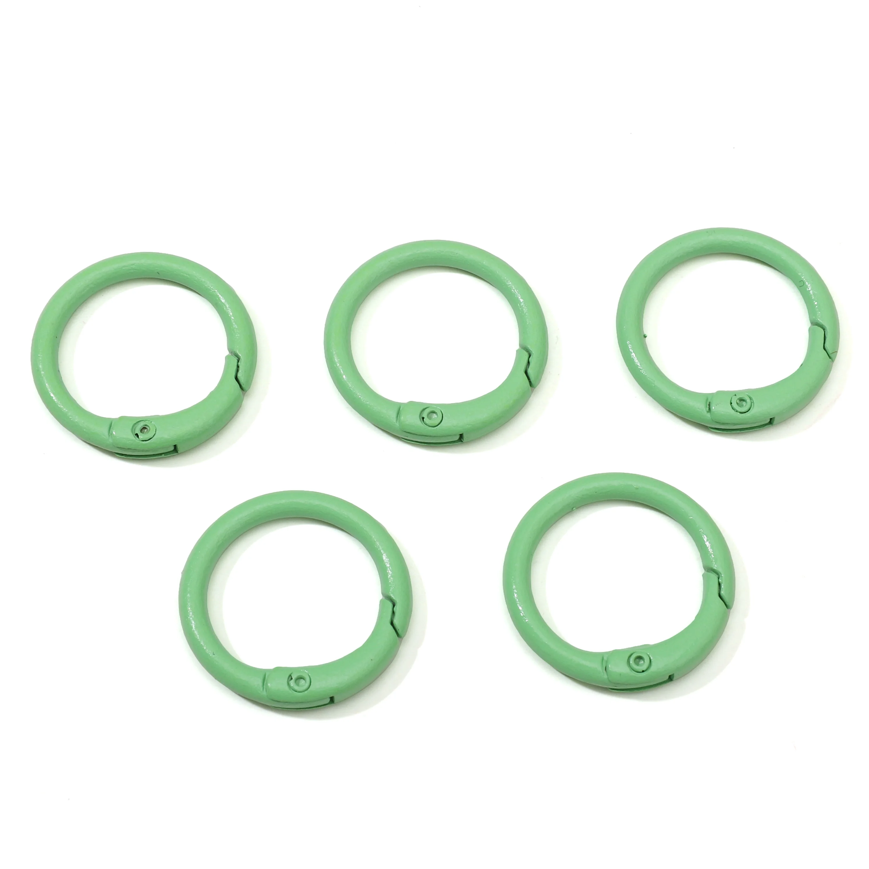5Pcs Colorful Alloy O Ring Keychain