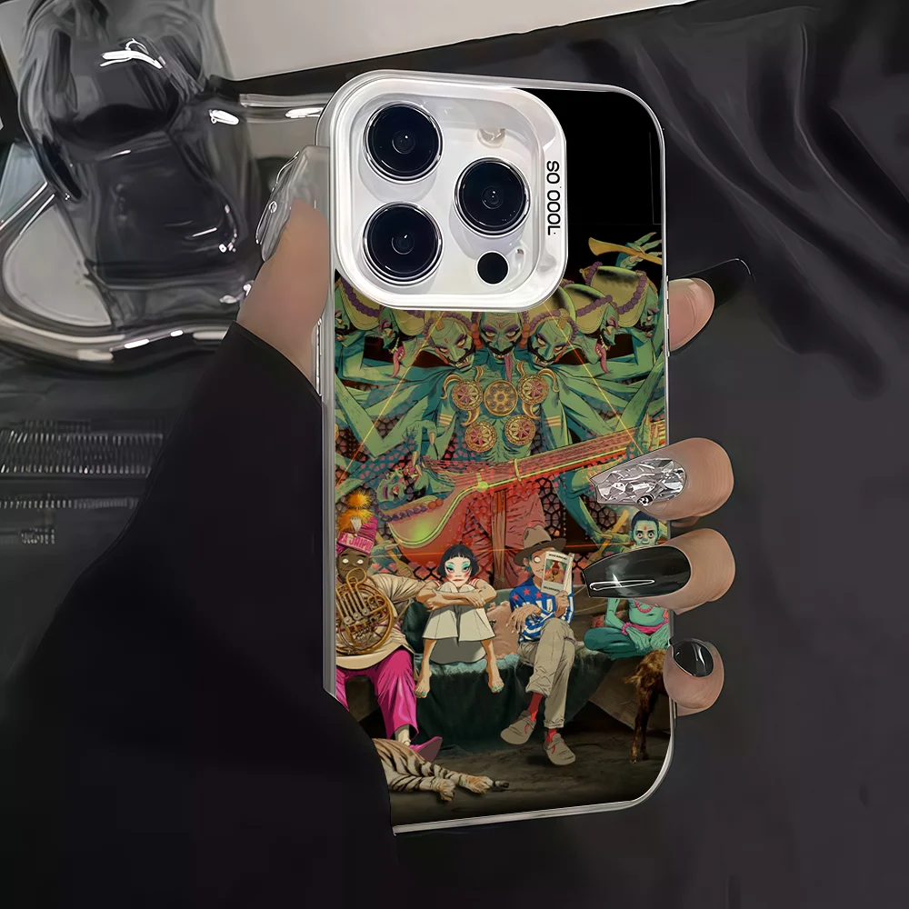 Band G-Gorillaz The Mountain Handyhülle für iPhone 12 11 13 14 15 16 17 Max Pro Plus Mini Schutzhülle IMD Farbabdeckung