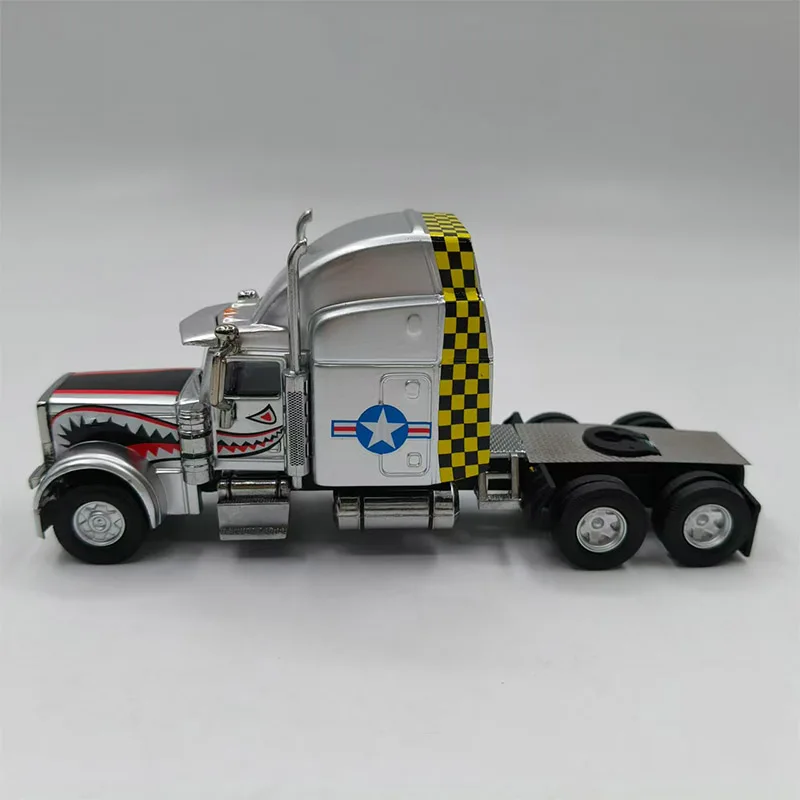 Diecast Original 1:87 Scale Peterbilt 359 Trailer Truck Simulation Alloy Car Model Decoration Collection Gift Decration Souvenir