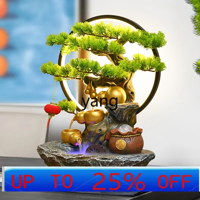 

LH landscape desktop feng shui wheel lucky rockery flowing water circulation water fountain ornament