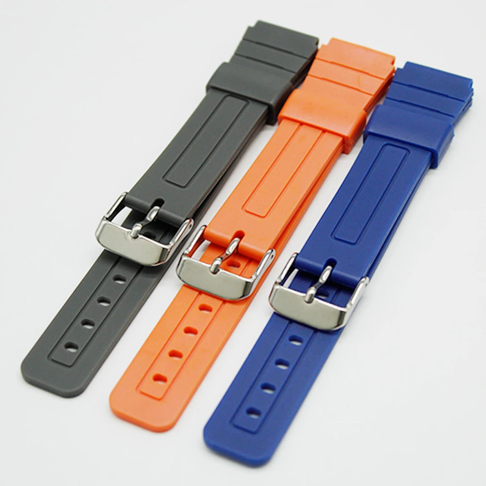 Watchband For F91W F84 F105 F108 A158 A168 AE1200 AE1300 Strap Wrist Premium TPU Watch band accessories Comes with pin tool