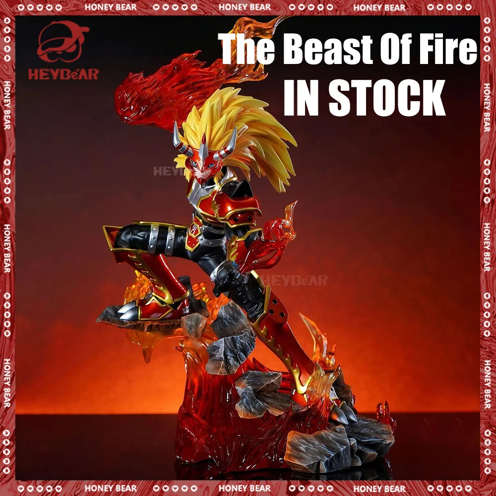 

New 26cm Digimon Zombie Car The Beast Of Fire Figure Animation Peripheral Fire Beast Figures Pvc Statue Collection Toys Gifts