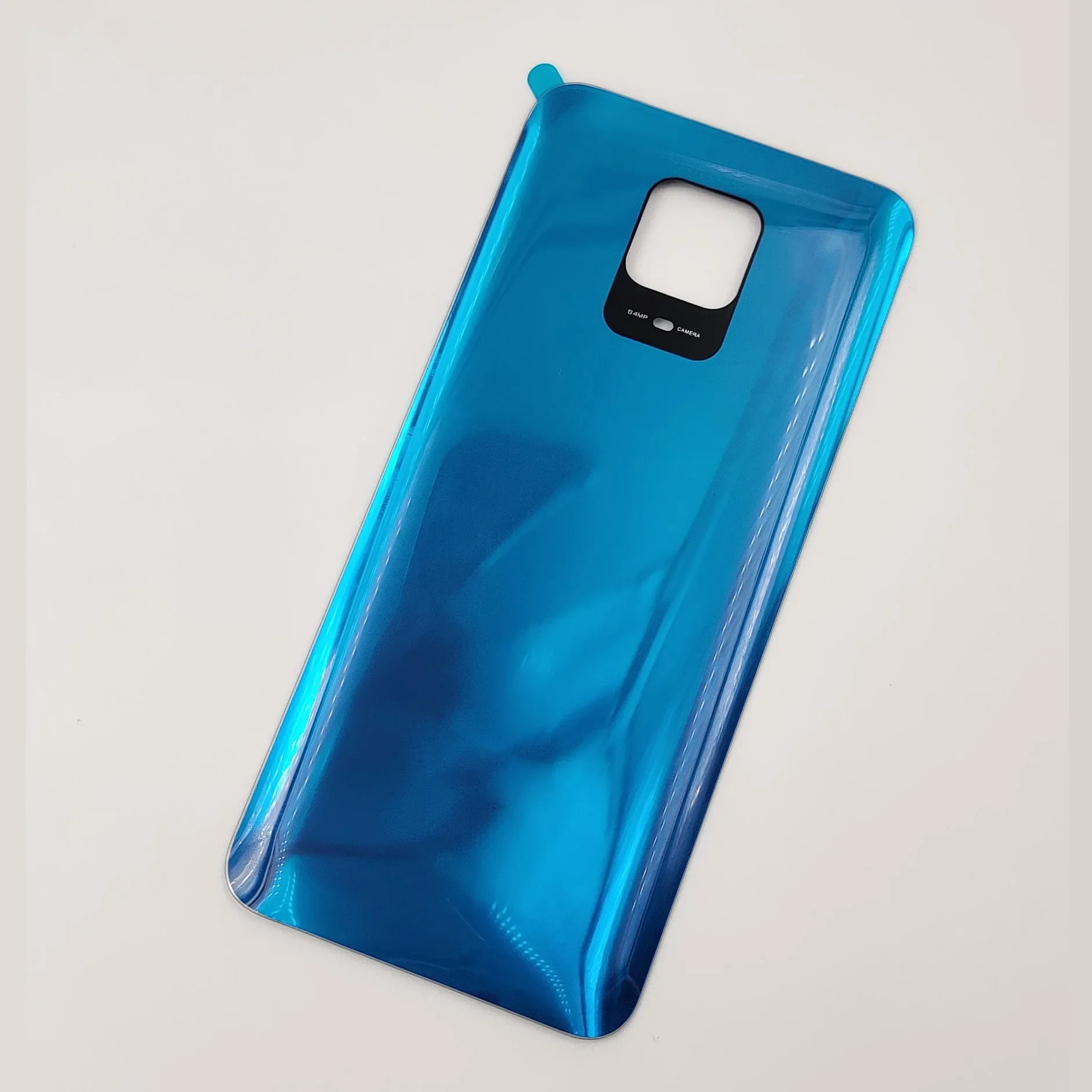 Cubierta de batería de vidrio para Xiaomi Redmi Note 9S / Note 9 Pro, tapa de puerta trasera dura, carcasa de Panel + adhesivo adhesivo