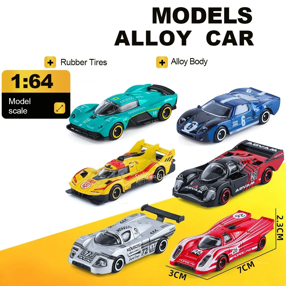 

1:64 Scale Off-road Sports Sedan Car Model Toy Alloy Diecast Rubber Tires Miniature Models Slide Drive Vehicle Birthday Surprise