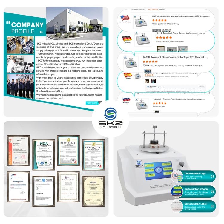 SKZ1061C High Performance Thermal Conductivity Meter TPS Thermal Analysis Testing Equipment