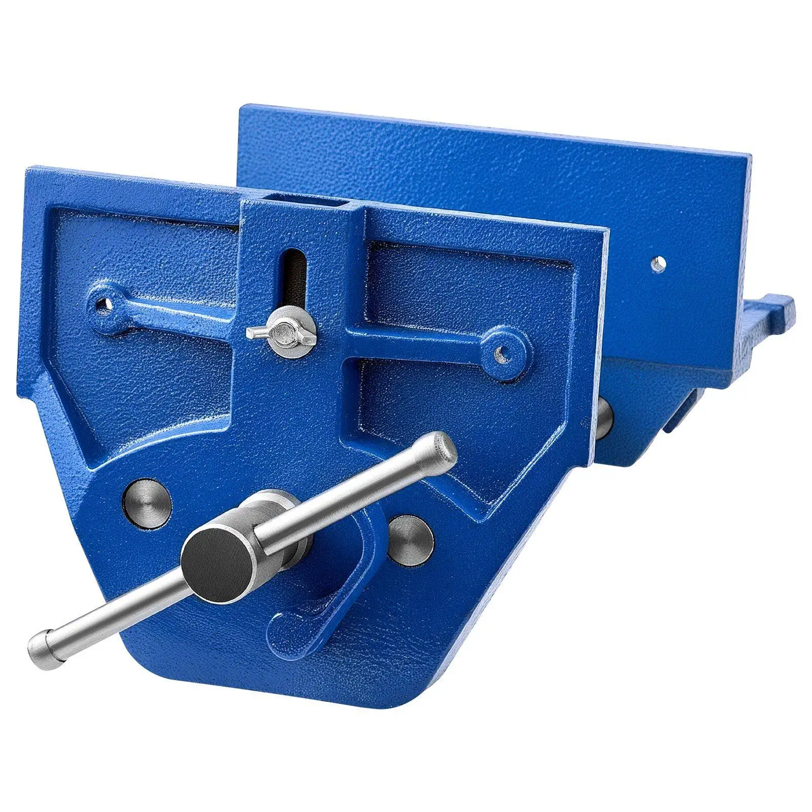 7 Inch for woodworking Bench Vise Quick Release Cast Iron Vice 8 Inch Maximum Jaw Opening with Adjustable Front Stop for Drilling and Workbench Use