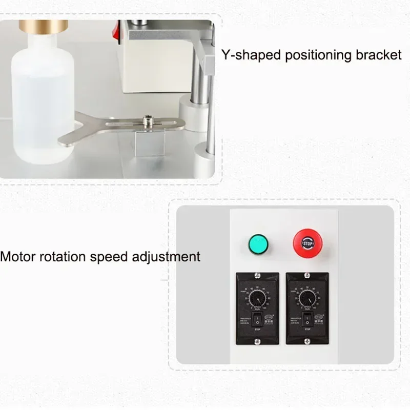 Capsuleuse Électrique pour Bouteilles Rondes en Plastique, Machine à Capsuler les Conserve de Verre