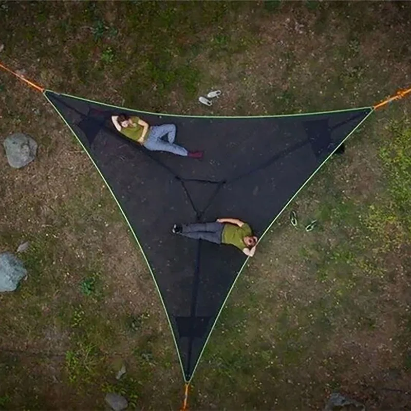 Portable Single Outdoor Hammock, Tear Resistant Mosquito Proof Flat Sleeping Hammock Available in Multiple Colors
