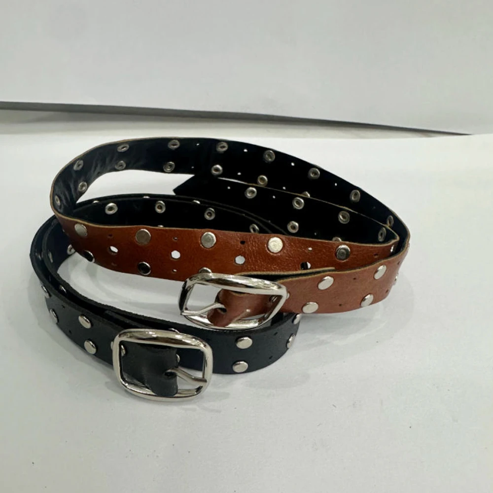 

D09-P666 children handmade toy uncle ID75 uf75 BJD Doll Accessories Black brown rivet waistband belt 1pcs