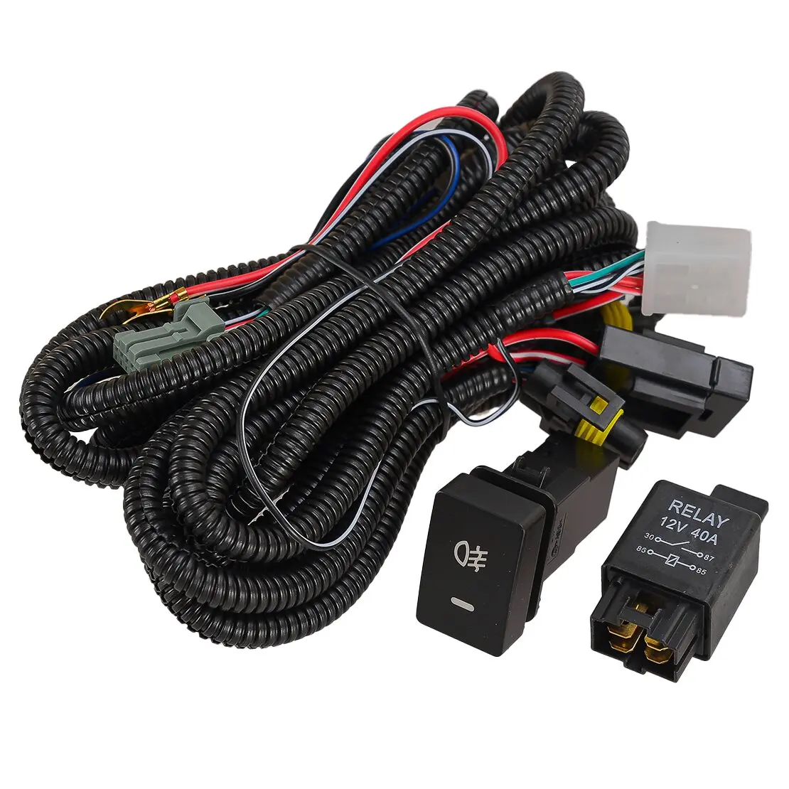 H8 H11 LED Fog Light Switch Relay Wiring Harness Kit Fit For Honda Accord CR-V Civic Acura TL ILX TSX RDX