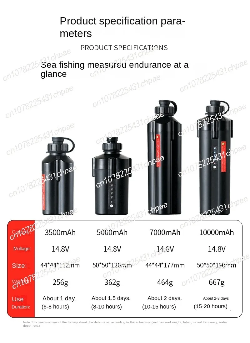 14.8V 7000mAh compatible sea fishing electric reel battery for Daiwa Shimano