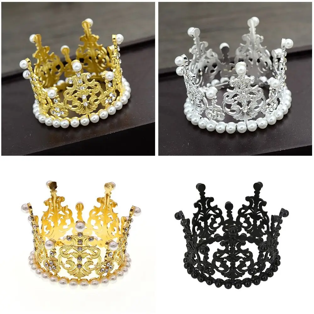 1Pcs Decorative Cake Topper Children Baby Elegant Crown Cake Decoration Princess Birthday Party Gold Silver Color Cake Ornaments
