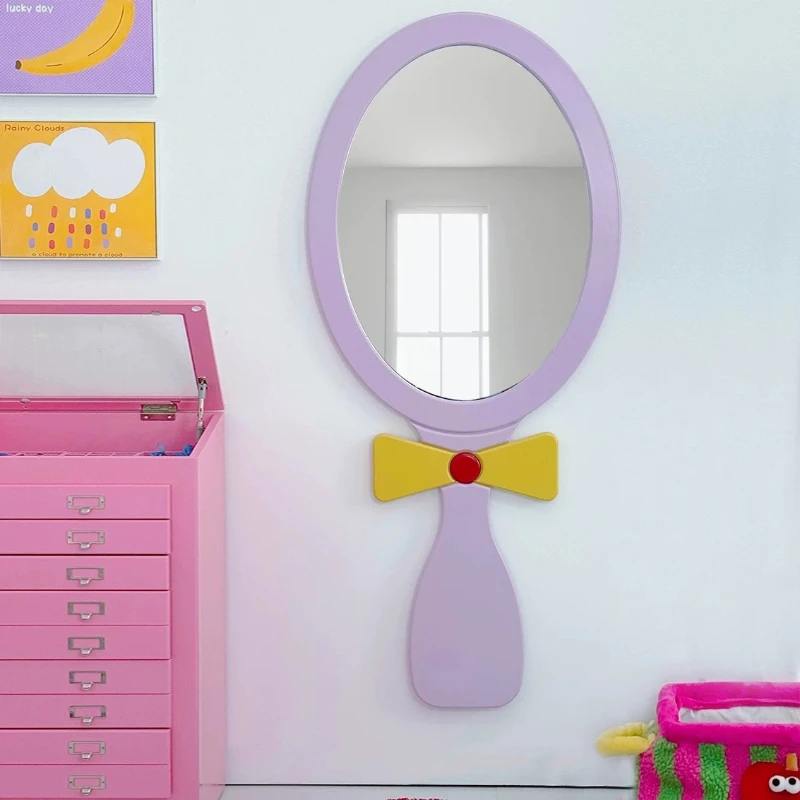 Asymmetrical Modern Mirror Funky Irregular Hanging Makeup Wooden Mirror Decoration Aesthetic Espelhos Living Room Decorations