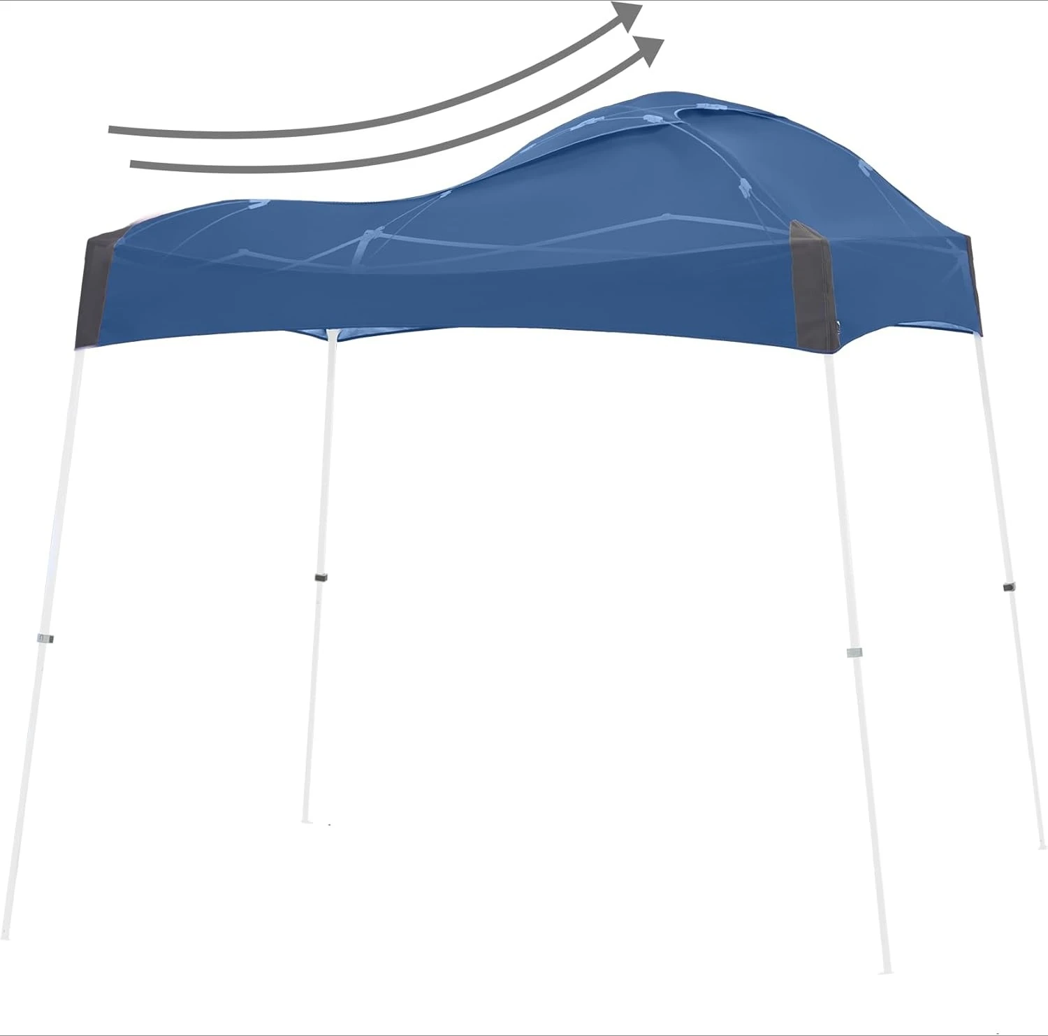 

10' x 10', Vented Top with Wide-Trax Roller Bag & 4 Piece Spike Set, Royal Blue