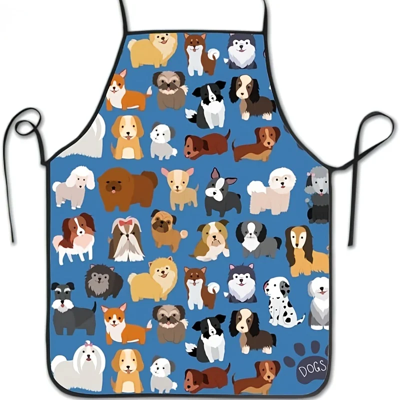 

A puppy-themed apron, very suitable for kitchen work and household cleaning, is a holiday gift for family and friends.