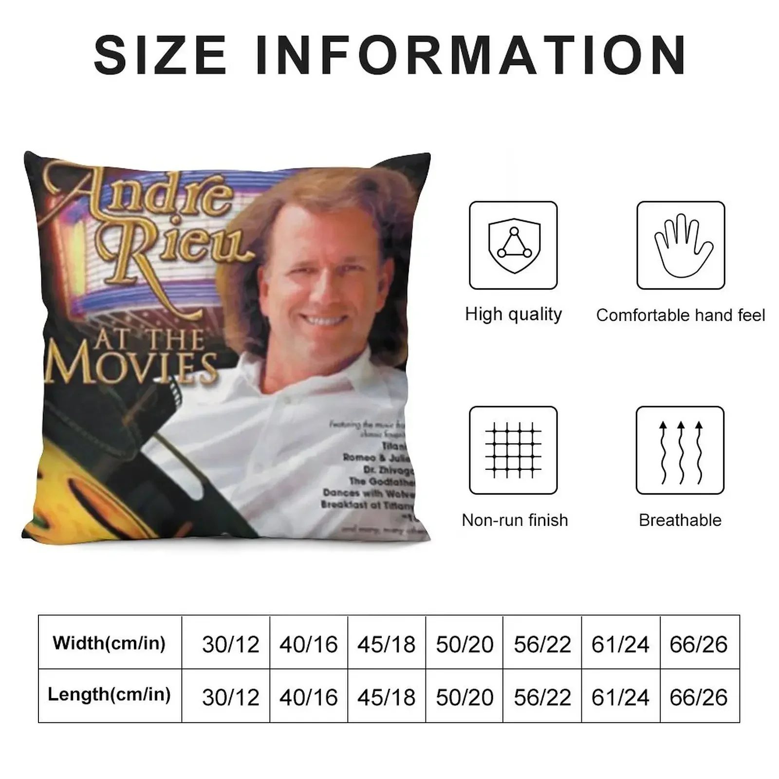 Andre Rieu Andre Rieu At The Movies Throw Pillow Decorative pillowcase Couch Cushions Decorative Sofa Cushion pillow