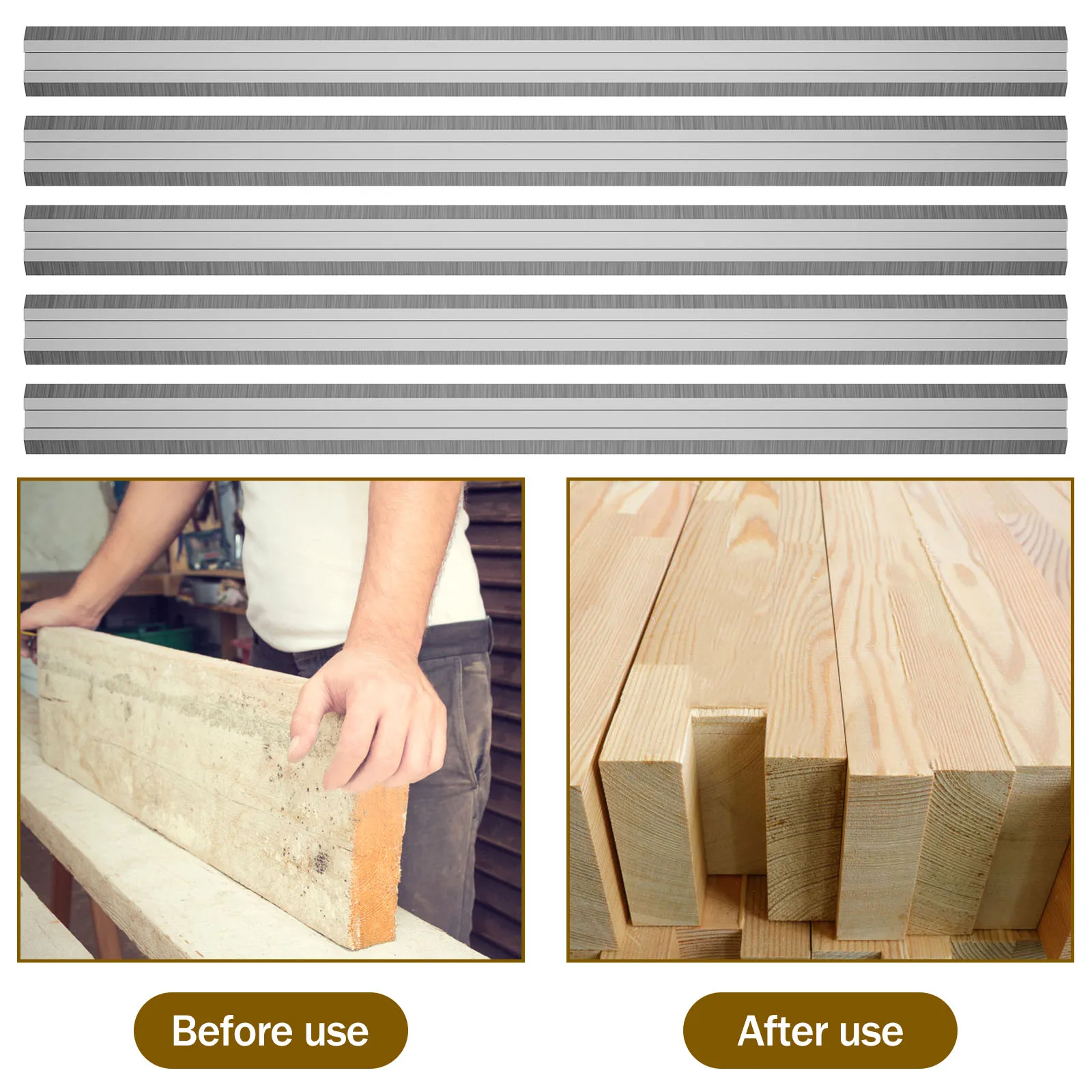 HSS-Rabot électrique de remplacement, 82mm, 10 pièces, couteau à double bords pour uration Ryobi B & D Black & Decker etc