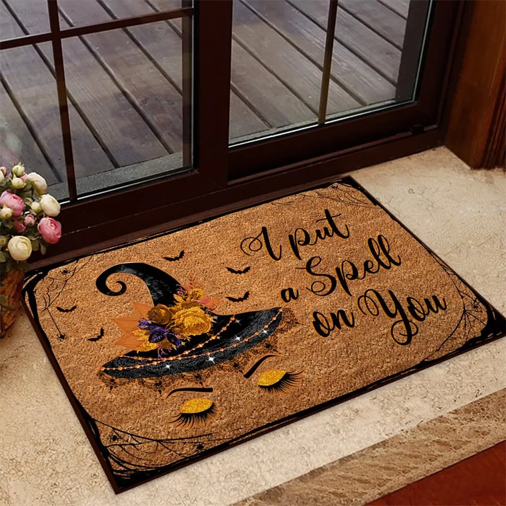 Retro Magic Floor Mats Rugs I Put A Spell on You Witch Home Decorative Carpet Door Mats Fashion Print Room Decor