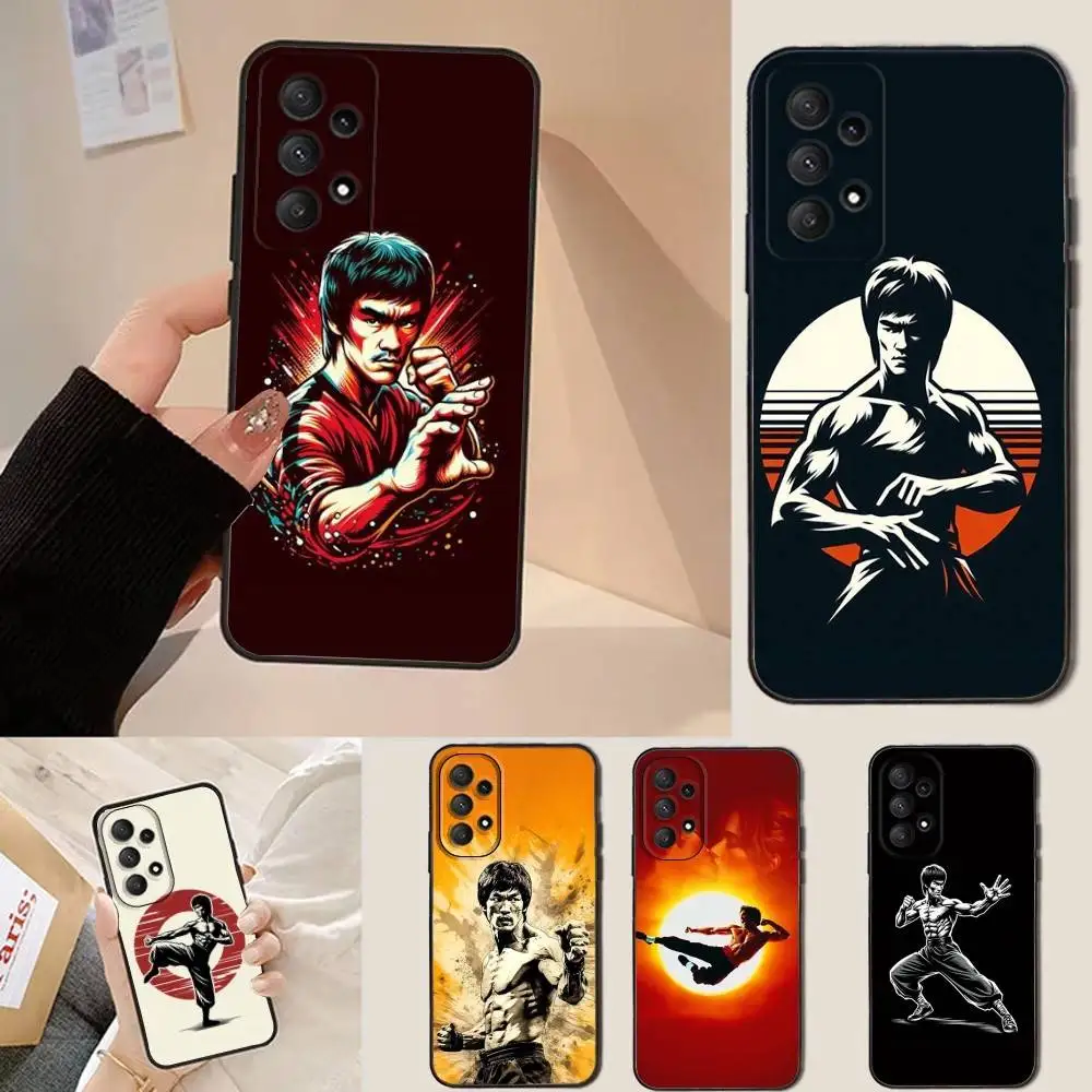 

Cool B-Bruce Lee-es Phone Case For Samsung Galaxy A13,A21s,A22,A31,A32,A52,A53,A71,A80,Soft Black Shell