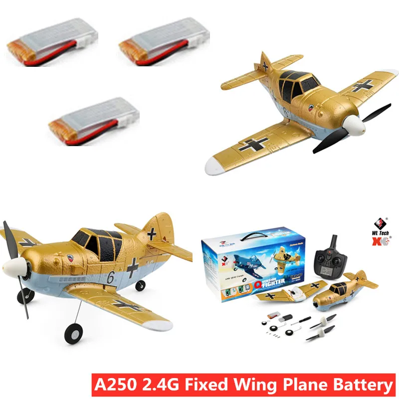 High Quality XK.A250 2.4G Fixed Wing RC Airplane Battery 3.7V 400MAH 20C Battery XK A250 Plane Battery A250 RC Airplane Toys