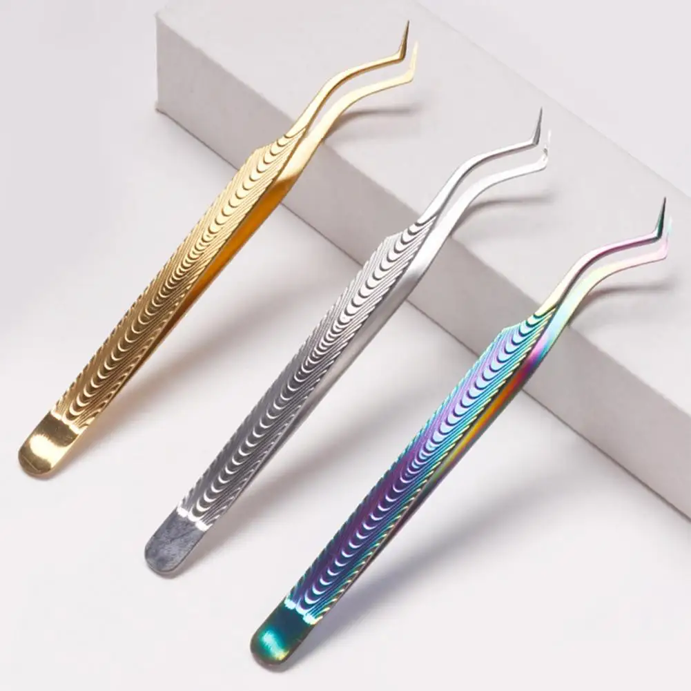 Eyelash Extension Comfortable Grip Superhard False Eyelash Assist Curler Clip Makeup Supply