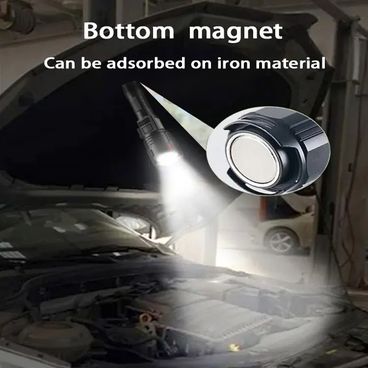 2025 Most Powerful Flashlight Super Bright Rechargeable Led Torch 10000000LM Long RangeTactical Flashlights With Magnet Lantern