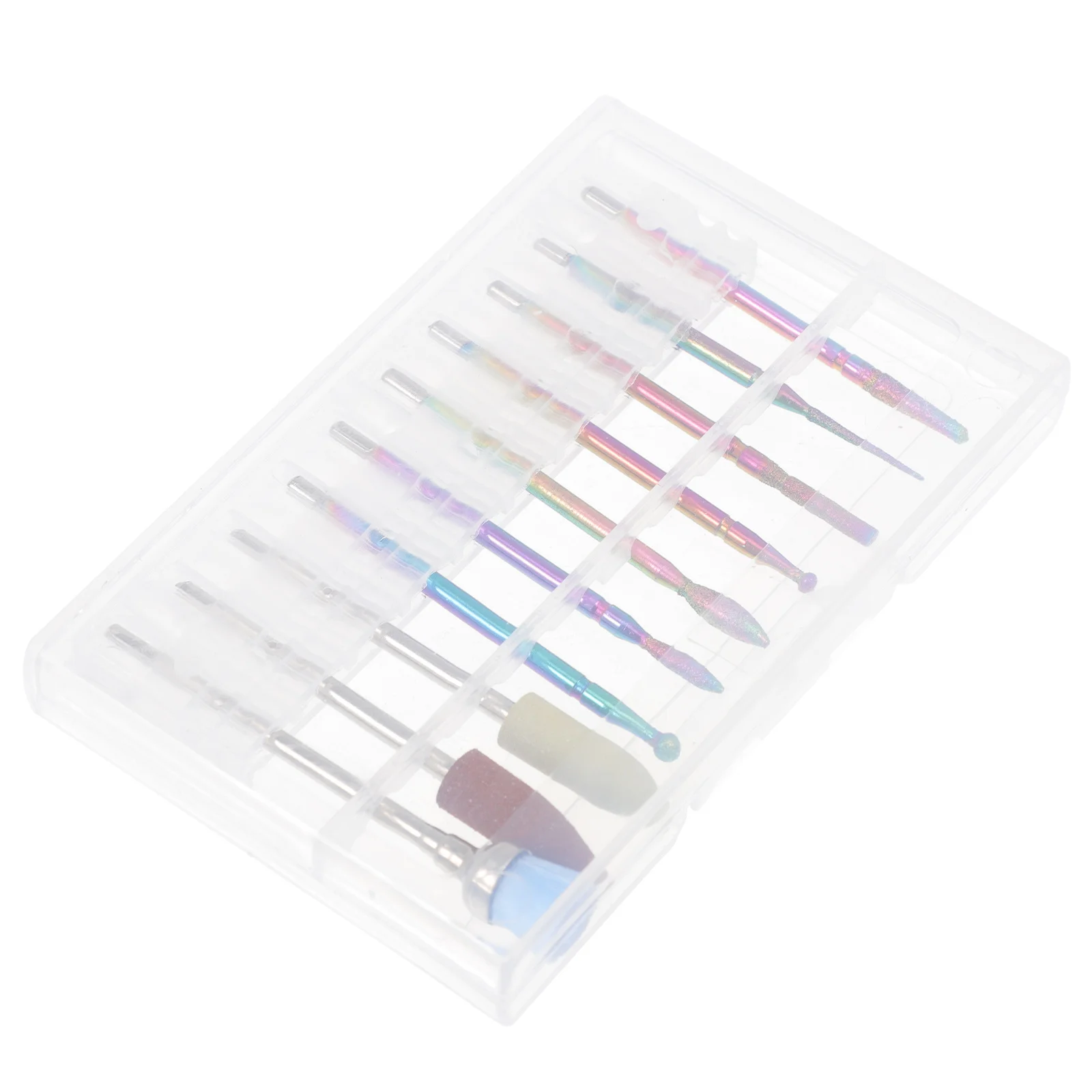 1セットの研磨ヘッド、マニキュア用高性能ネイルドリルアクセサリー、タングステン鋼ビットキット、ネイルアートケア用、ナチュラルで