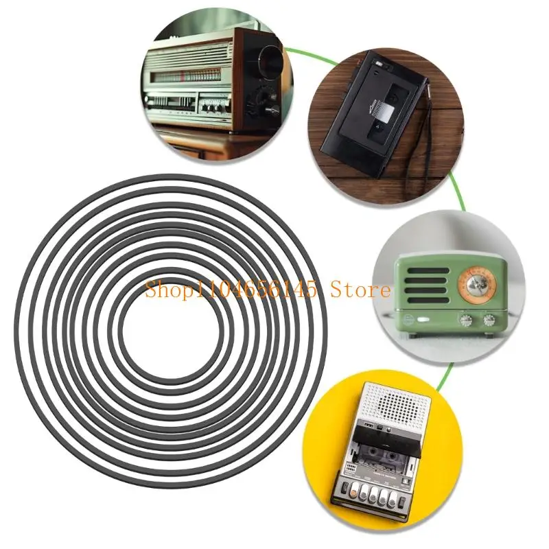 

5asd Square Rubber Belt 1.2mm Thickness 105mm-150mm Folded Size Option for Square Tape Recorders and Players