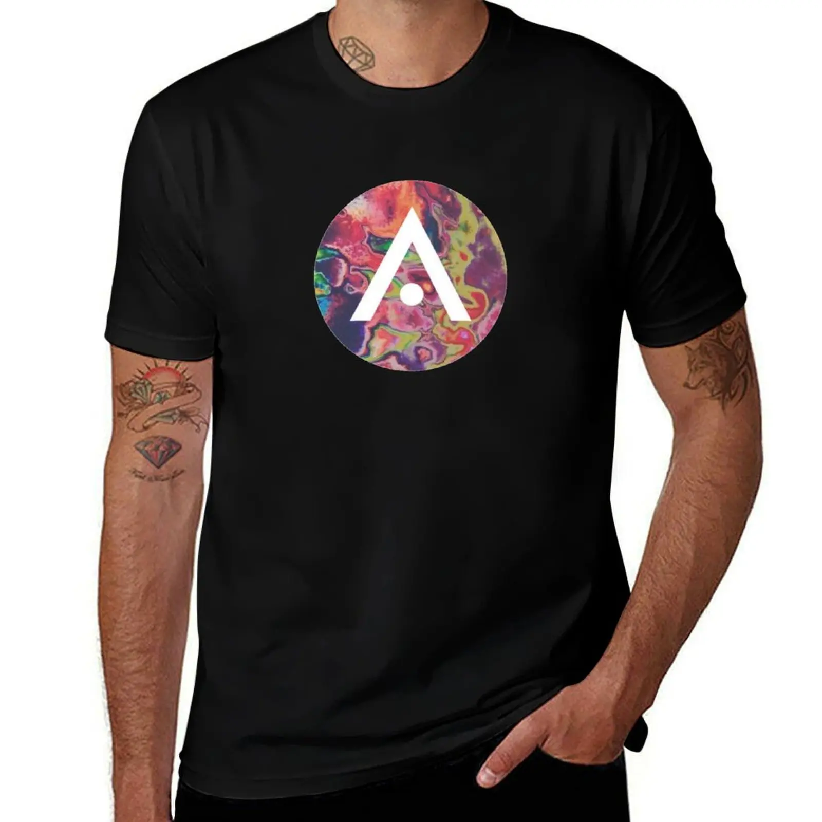 

luxury shirt cotton man cotton t shirts t Aveda man man shirt t Logo T-Shirt Dye Tie Rainbow