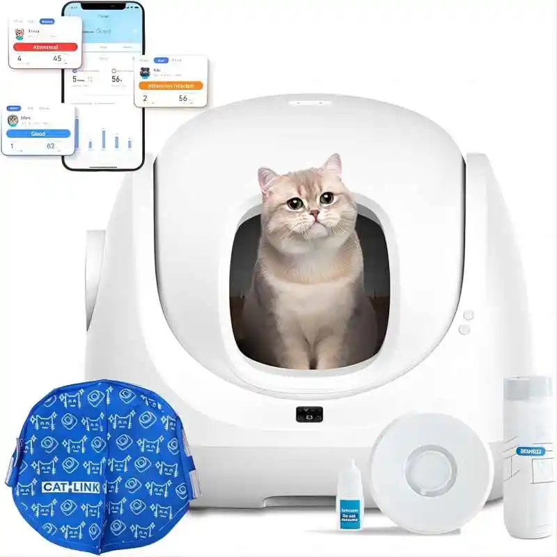 

Self-Cleaning Hygienic Box, Monitor Your Cat's Health, Suitable for Cats 1.5-10 kg, for Various Cats