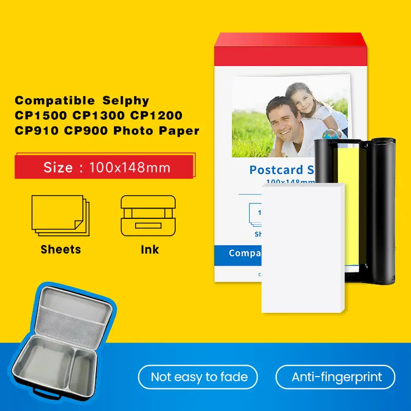 

Compatible KP-108IN KP-36IN Ink Case Photo Paper For Canon Selphy CP1500 CP1300 CP1200 CP910 CP900 Photo Printer