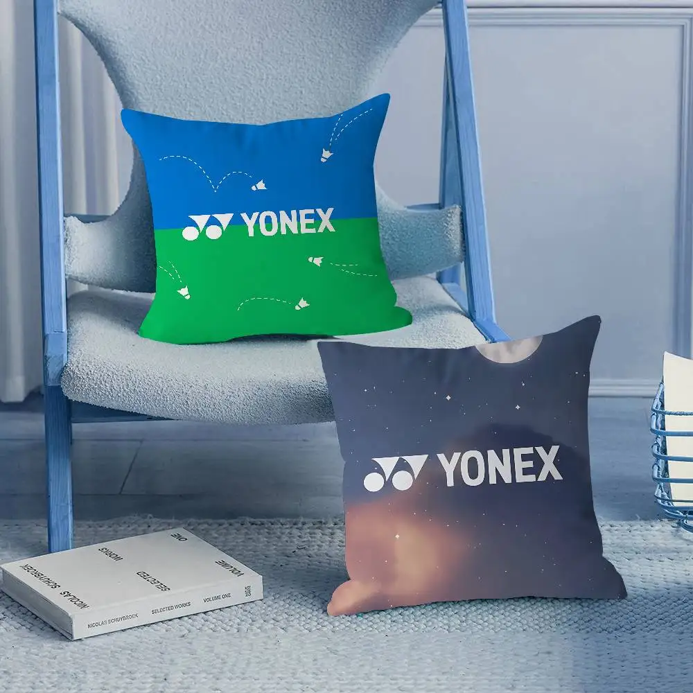 Y-Yonex-funda de almohada para cojín de oficina, funda de cojín para coche, 45x45cm, funda de almohada Lumbar para sofá