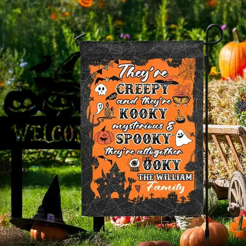 Bendera Taman Halloween yang Dipersonalisasi – Desain Keluarga yang Menyeramkan & Unik, Halaman SeramMME