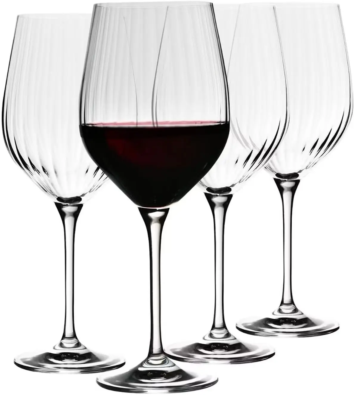 

Red Wine Glasses | Set of 4 | 15.2 oz | Harmony LUMI Collection | Wedding Gift Drinkware | Perfect for Home, Restaurants