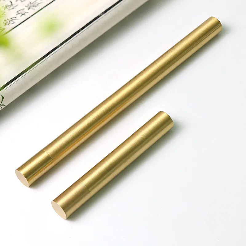 2pcs Antique Pure Copper Incense Tube Line Incense Tube Long and Short Type DIY Home Zen Portable Line Incense Storage Supplies