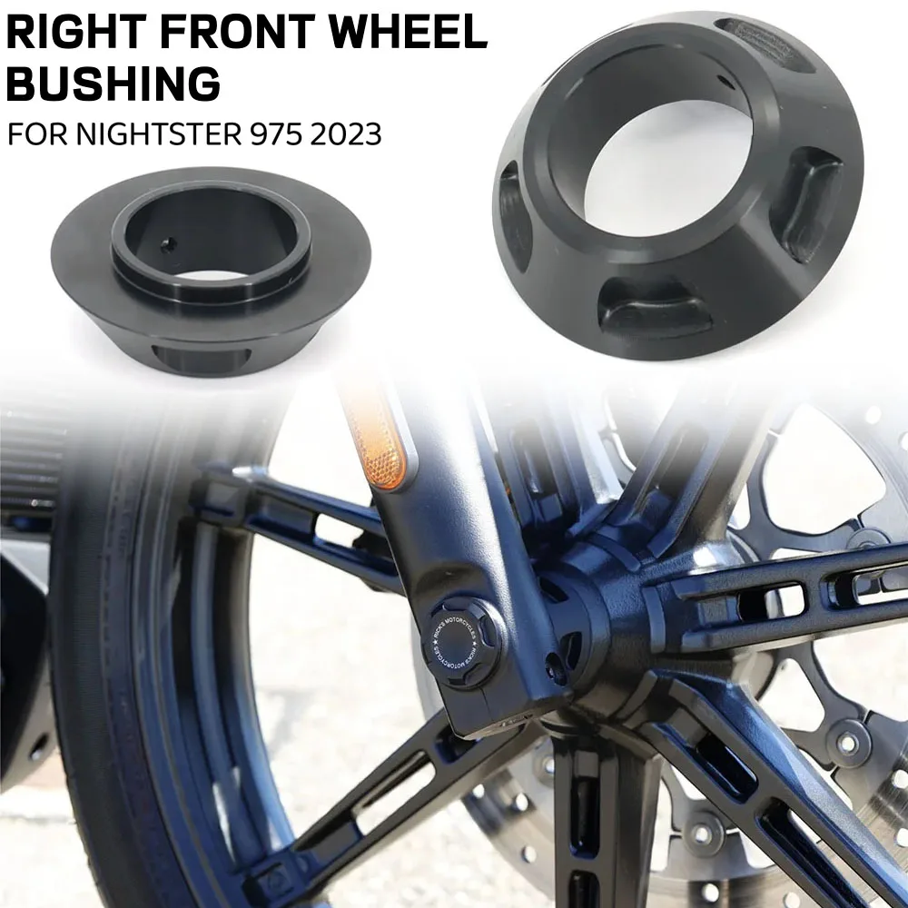 

For Harley Nightster 975 RH975 2022-2023 Motorcycle Aluminium Black Accessories Wheel Bushing Cover Front Right Front Axle Cover