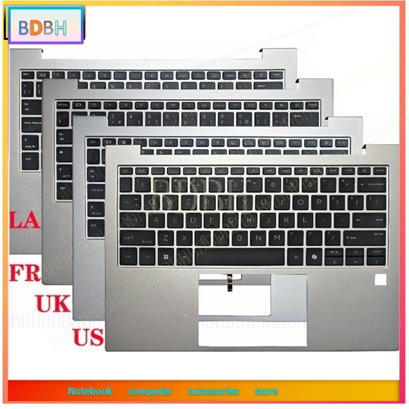 New For EliteBook 835 G11 830 G11 Palm Pad Keyboard/Host Cover/US/UK/LA/F Laptop Keyboard
