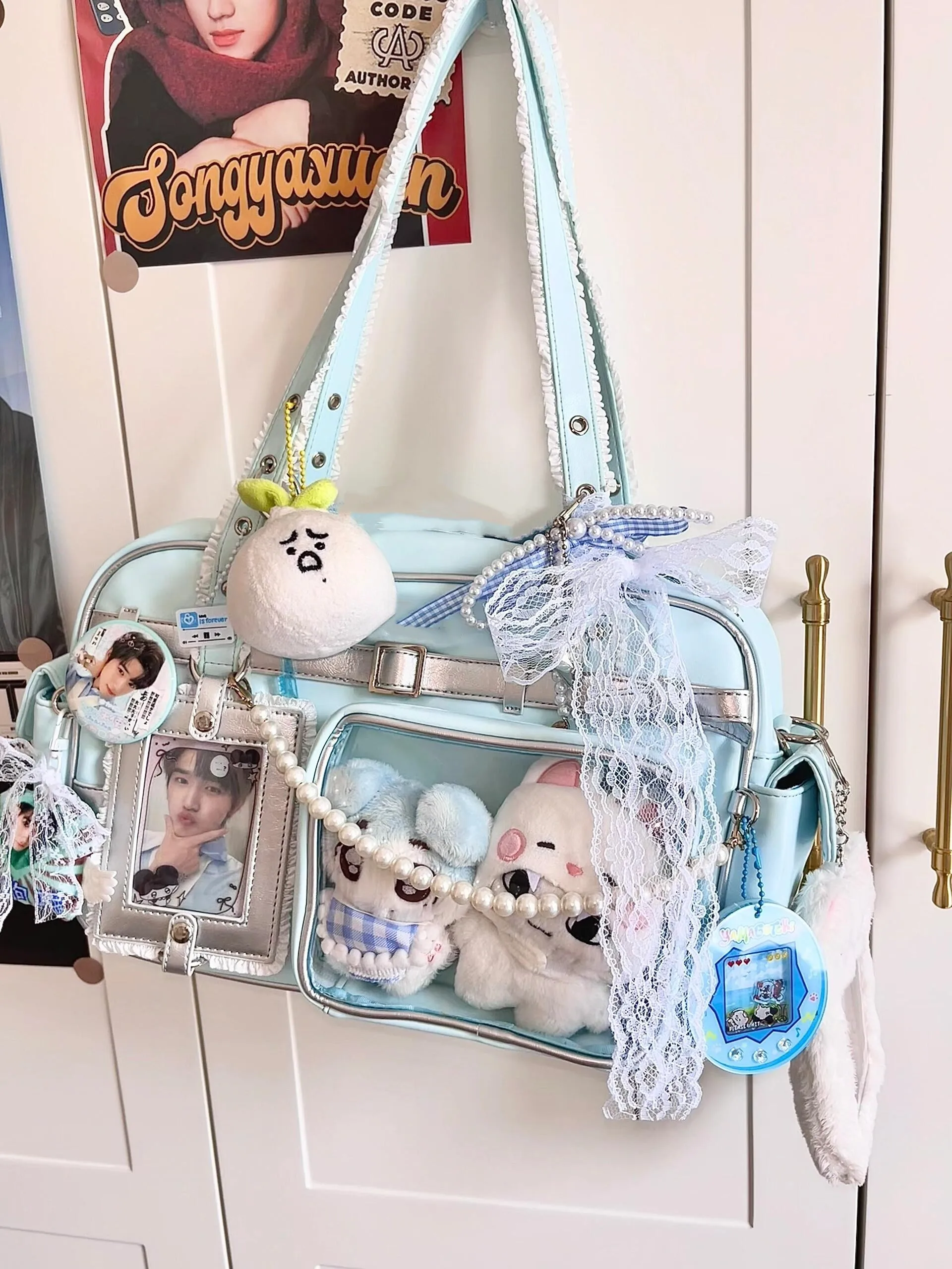 JK Uniform Bag Large Capacity Concert Star Chasing Pain Bag Small Capacity Sweet Girl Cute College Daily Commute Messenger Bag