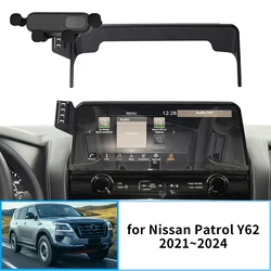 Car Mobile Phone Holder for Nissan Patrol Y62 2021 2022 2023 2024 GPS Bracket Navigation Stand Auto Accessories