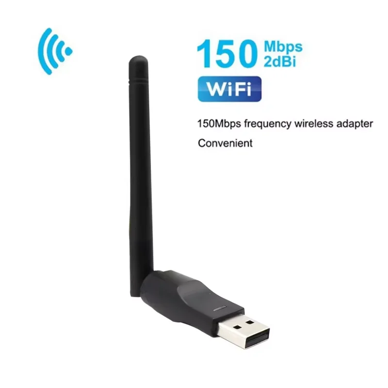 2.4GHz USB 2.0 Adapter 150Mbps WiFi Wireless Network Card with Antenna Chipset Ralink MTK 7601 for Laptop PC Wholesales