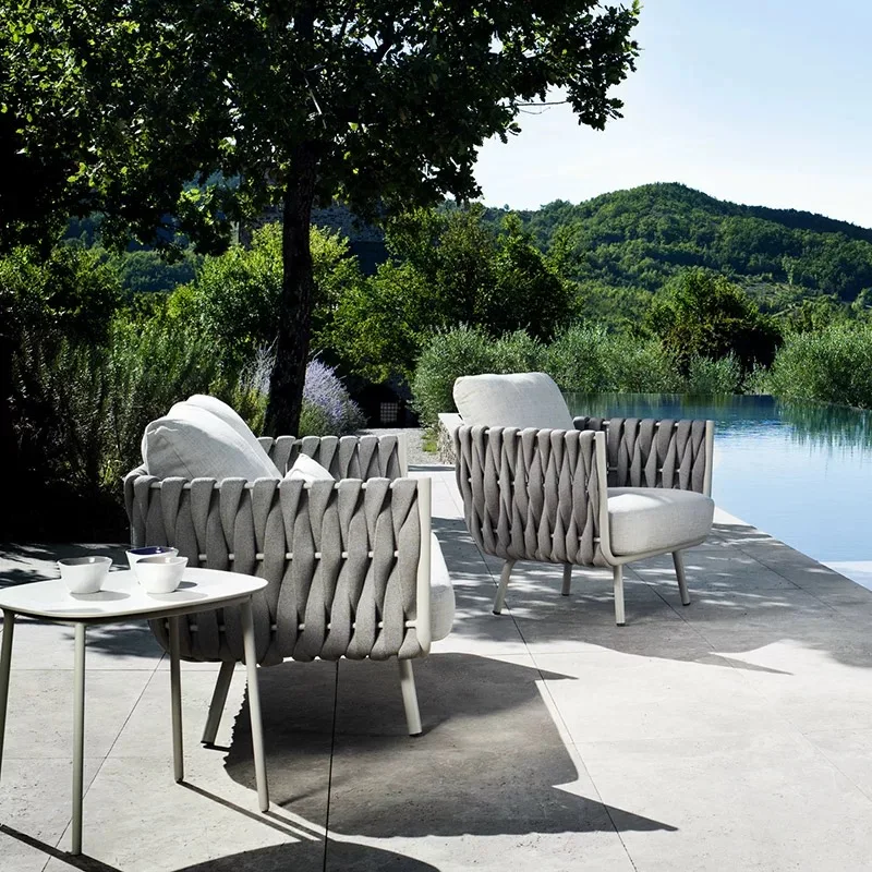 

Outdoor Sofa Garden Furniture Sets Courtyard Balcony Villa Rattan Garden Furniture Sets Chair Single Muebles Trendy Furniture