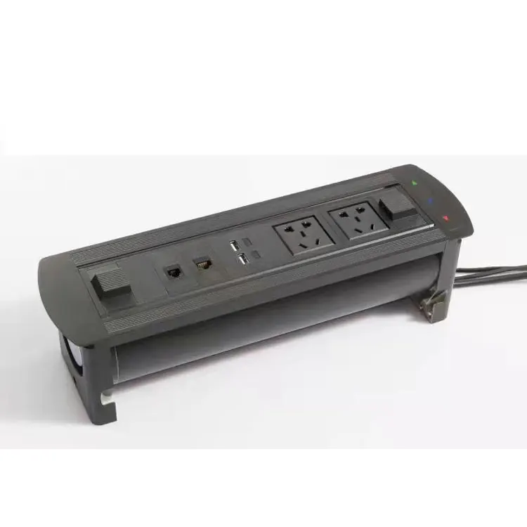 Hot Selling Best Price Customized Aluminum Alloy Motorized Automatic Table Power Socket for Meeting Room/Office/Conference/Home