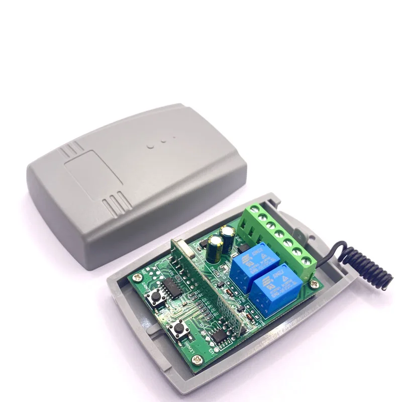 Récepteur de télécommande RF universel 433MHz, automatique, 2 canaux, sans fil, pour porte de Garage