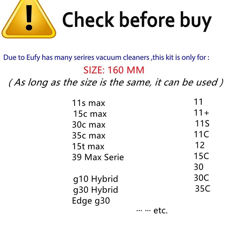 Kit di ricambio accessori per aspirapolvere spazzola principale spazzola a rullo per Eufy Robovac 11S 30 15C 30C 35C