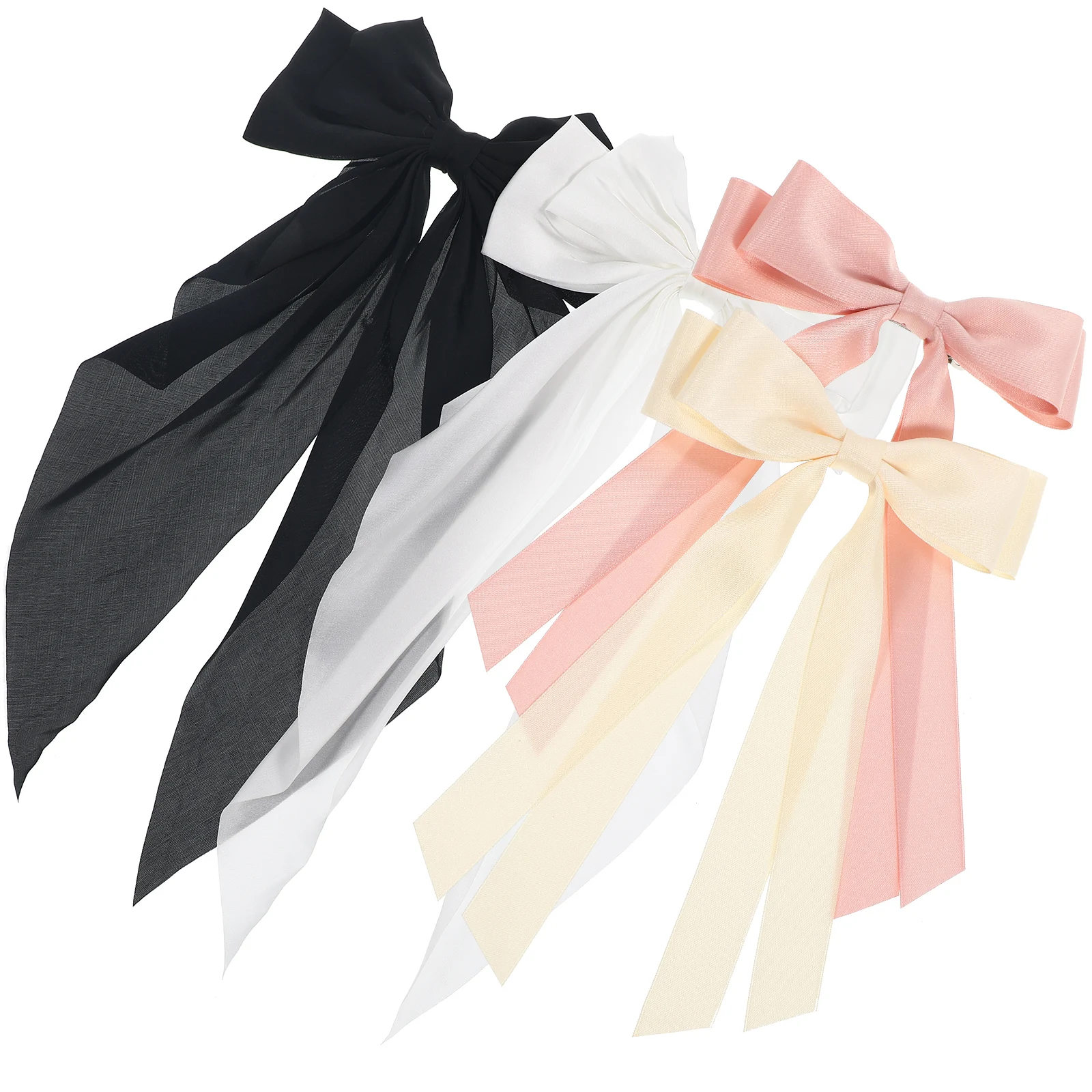 

4 Pcs Pink Bow Clips Women Bows For Bow Hair Clips Hair Bows For Adults Women Girls Daily Party Multiple Colors