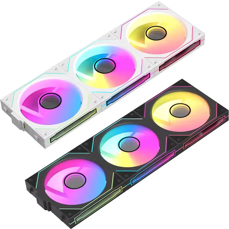 JUMPEAK MX120 360mm Modular Wireless Splicing 120mm PC Case Cooling Fan ARGB Infinite Mirror Light Effect For Water Cooler Fan
