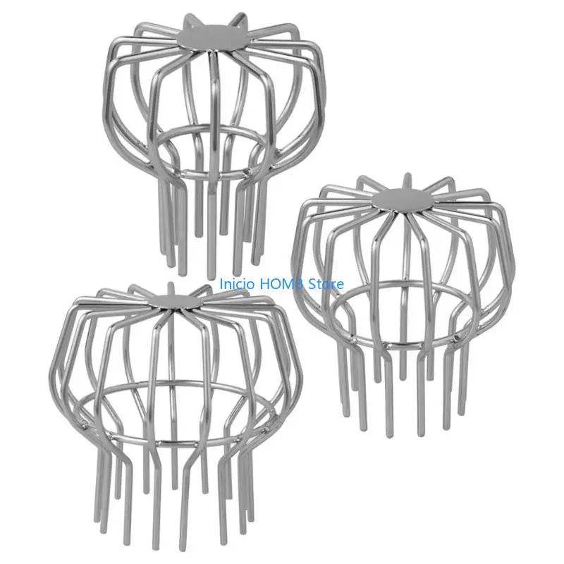 A5YD Strong Steel Gutters Drain Cover Meshing Debris Guards Easy Installation Drain Filters for Downspout Clog Prevention