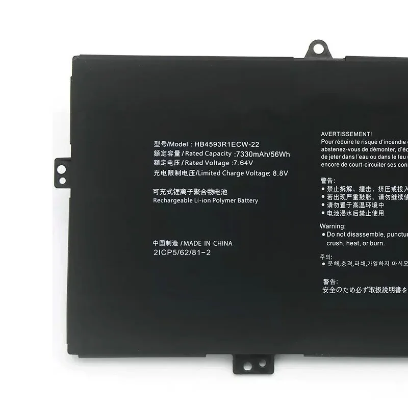 Imagem -02 - Jcljf-bateria do Portátil para Huawei Matebook 14 Série Klvl-wfh9 Klvd-wfh9 Machd-wfe9 Hb4593r1ecw22 7330mah 56wh 2023 2023